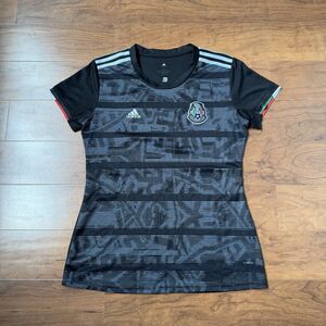 Adidas Mexico Soccer Jersey Womens XL Black Climacool Training Futbol Shirt